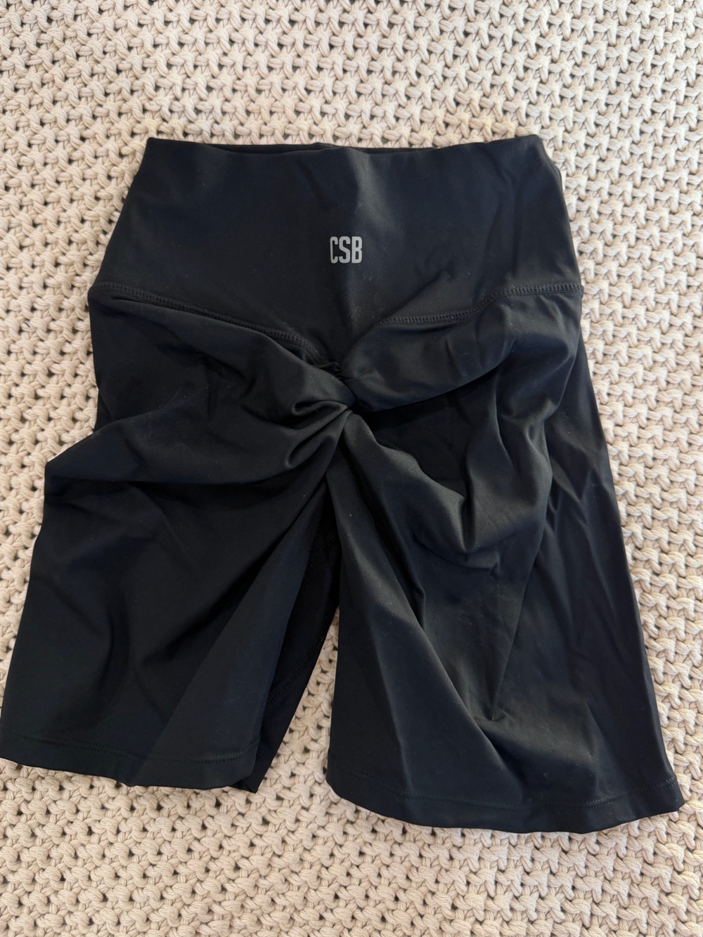 Women's Black CSB High-Waist Freedom Scrunch Shorts 6"